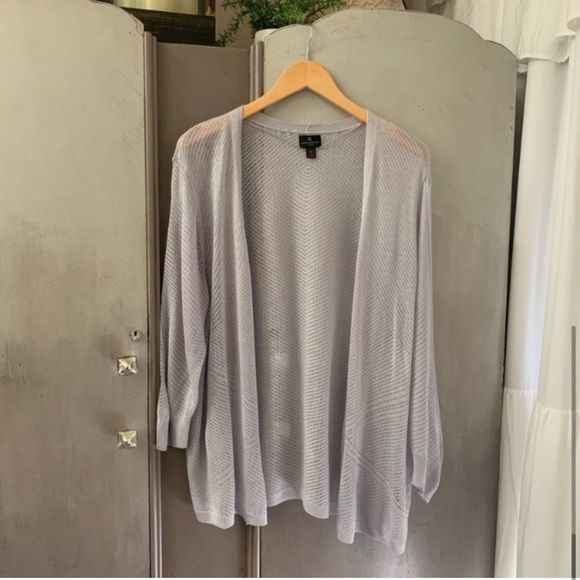 Worthington Open Front Lightweight Gray Sweater - Picture 6 of 6